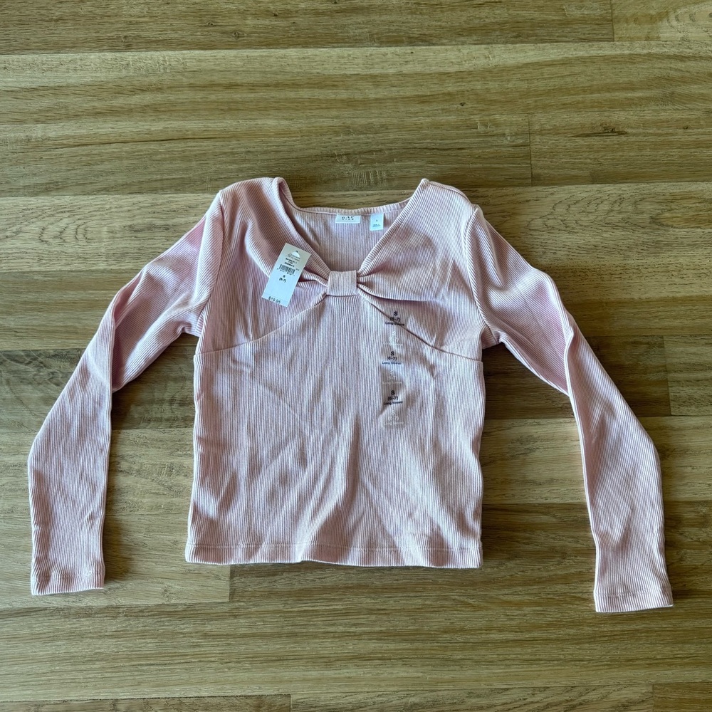 GAP Light Pink Long Sleeve Kids Tee